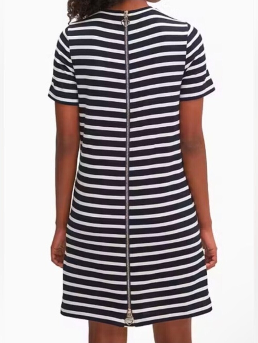 Kate Spade 100% Cotton Stripe Zip- Back Knit Dress, Small - Picture 2 of 10